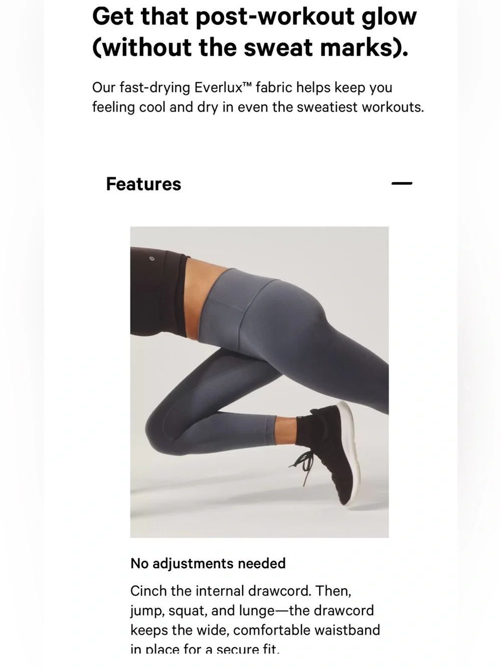 Lululemon Wunder Train High-Rise Tight 25” Black , size 8